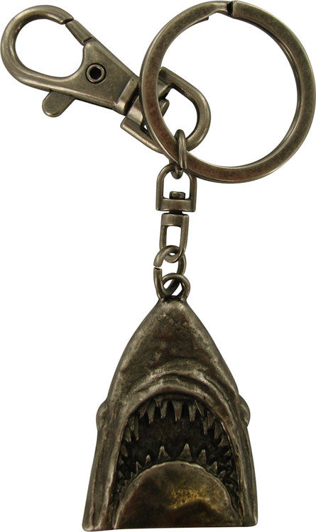 Jaws Shark Head Metal Keychain