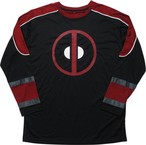 Deadpool Logo 91 Black Hockey Jersey Top