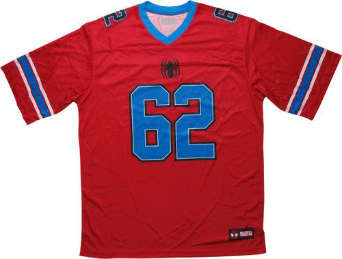 Spiderman 62 Spidey Red Football Jersey Top
