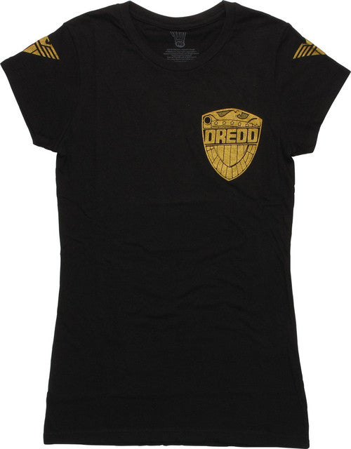 Judge Dredd Chest Badge Juniors T-Shirt