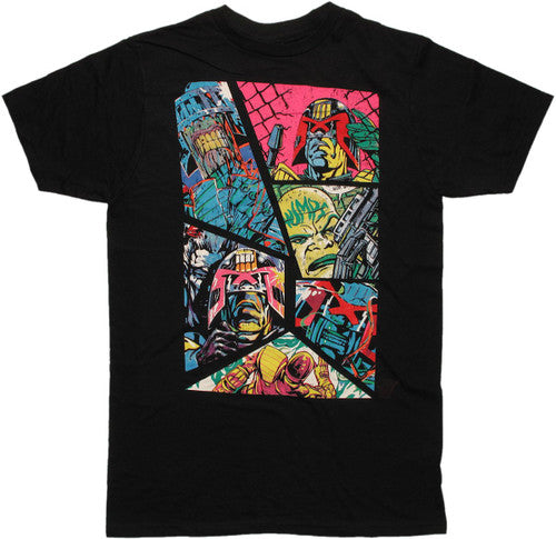 Judge Dredd Neon Panels T-Shirt Sheer