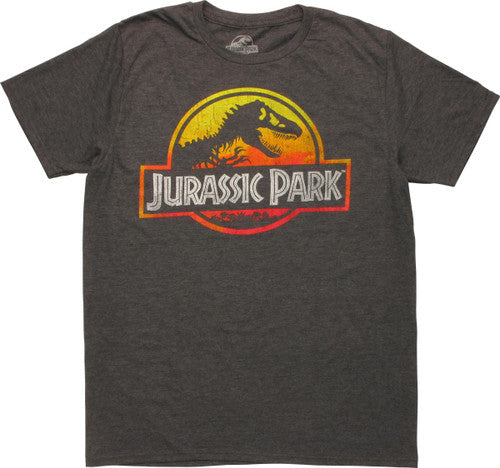Jurassic Park Sunset Vintage Logo T-Shirt