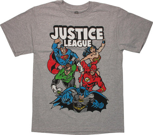 Justice League Drawn Color T-Shirt