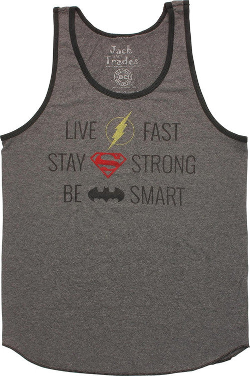 Justice League Fast Strong Smart Tank Top