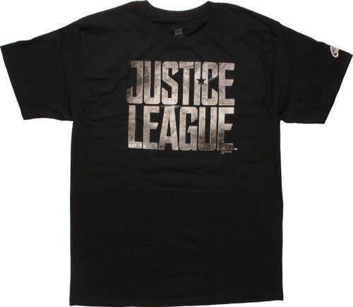 Justice League Weathered Movie Logo T-Shirt