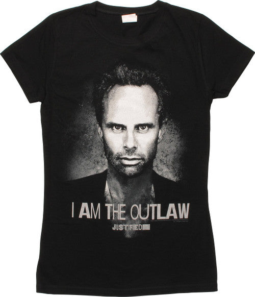 Justified Boyd I Am The Outlaw Juniors T-Shirt