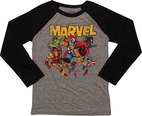 Avengers Heroes Marvel Ringer Long Sleeve Juvenile T-Shirt