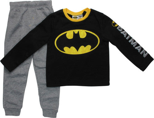 Batman Logo Pants Long Sleeve Juvenile Shirt Set