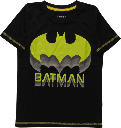 Batman Stacked Logos Name Active Juvenile T-Shirt