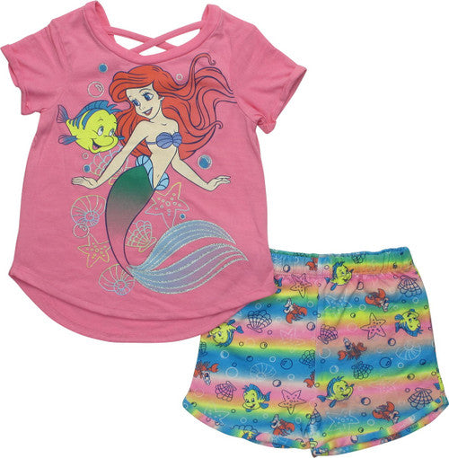 Little Mermaid Ariel Girls Juvenile T-Shirt Set