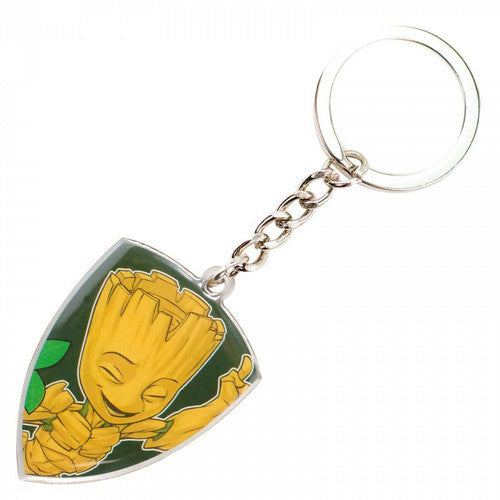 Guardians Of The Galaxy Happy Groot Keychain in Yellow