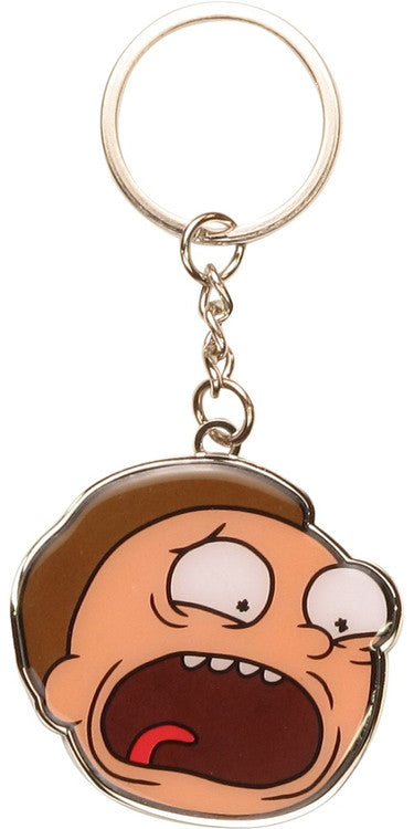 Rick and Morty Morty Scream Metal Keychain