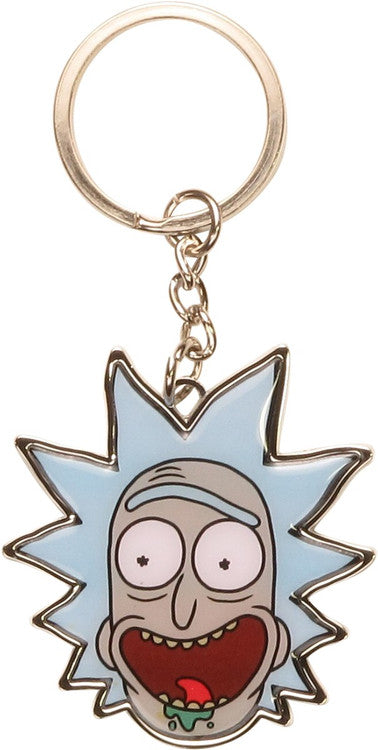 Rick and Morty Rick Sanchez Face Metal Keychain