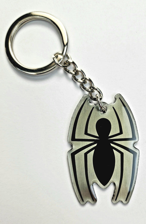 Spiderman Spider Emblem Keychain in Black