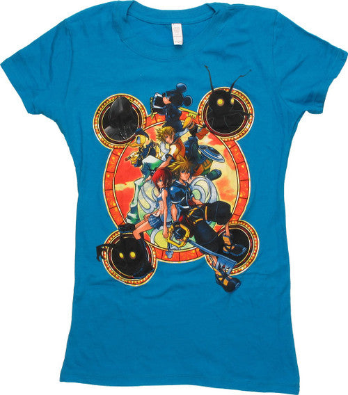 Kingdom Hearts Stack Circles Juniors T-Shirt