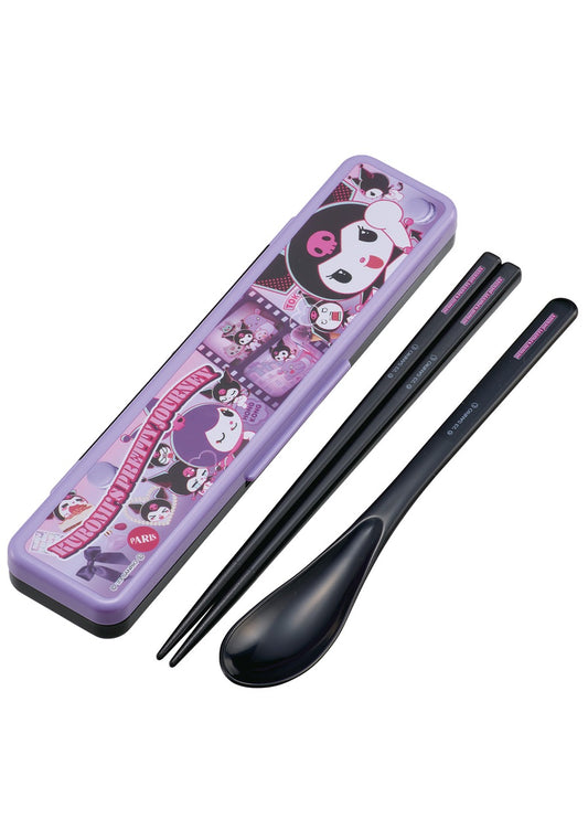 Kuromi Chopsticks and Spoon with Case