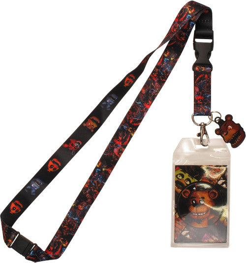 Five Nights at Freddy's Collage Charm Lanyard in Black