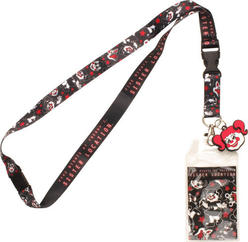 Five Nights at Freddy's Sister Location Lanyard in Black