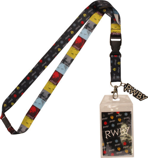 RWBY Heroine Faces and Symbols Lanyard in Yellow