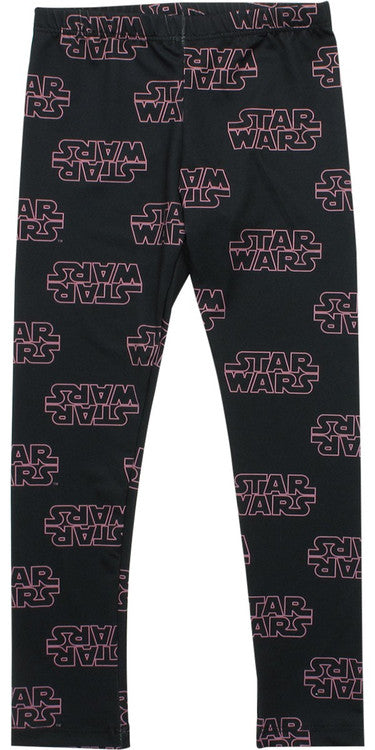 Star Wars Pink Logo Juvenile Leggings