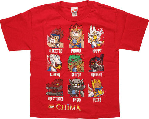 Lego Chima Personalities Red Juvenile T-Shirt