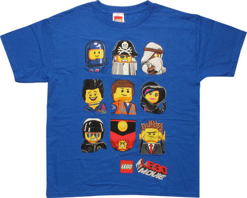 Lego Movie Cast Busts Youth T-Shirt