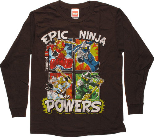 Lego Ninjago Epic Powers Long Sleeve Youth T-Shirt