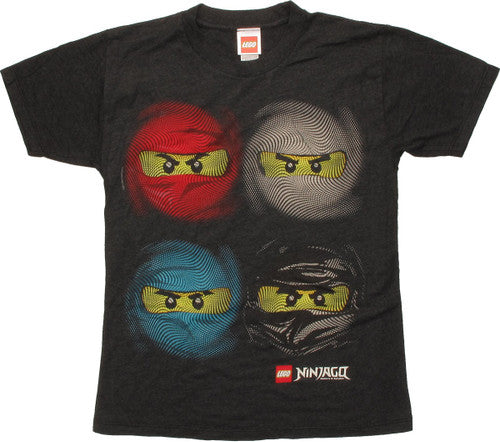 Lego Ninjago Four Ninja Faces Youth T-Shirt
