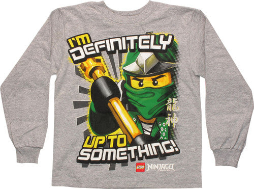Lego Ninjago I'm Up to Something Long Sleeve Juvenile Shirt