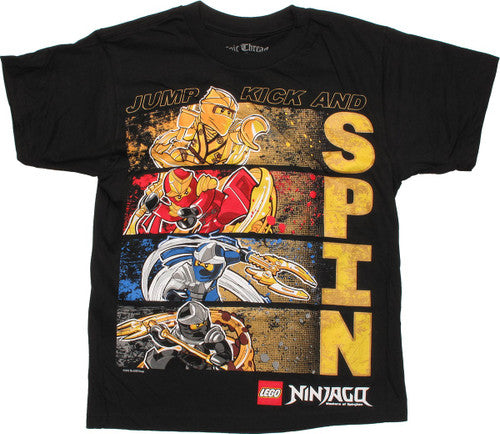 Lego Ninjago Jump Kick and Spin Youth T-Shirt
