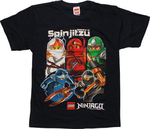 Lego Ninjago Ninja Collage Navy Blue Youth T-Shirt