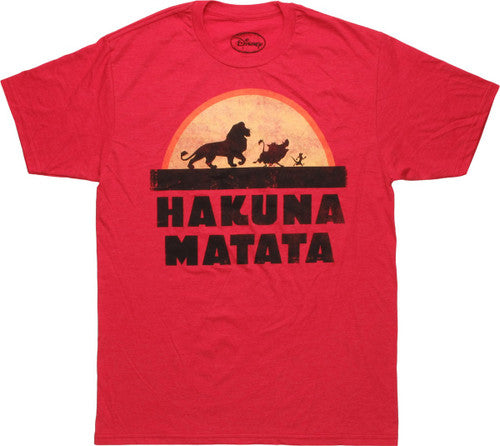 Lion King Hakuna Matata Silhouette Sunset T-Shirt