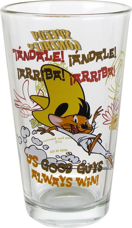 Looney Tunes Speedy Gonzales Pint Glass in Yellow
