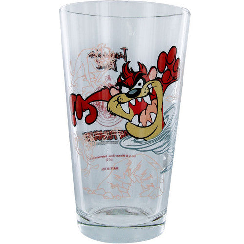 Looney Tunes Taz Cyclone Pint Glass