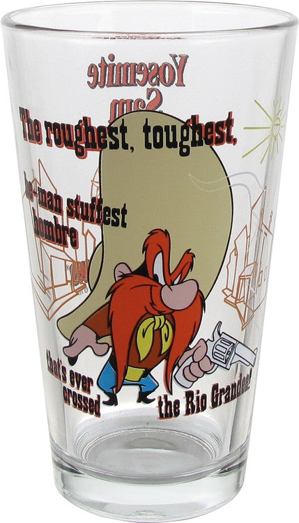 Looney Tunes Yosemite Sam Pint Glass in Orange