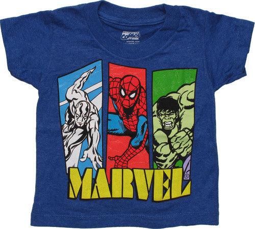 Marvel Bars Over Name Blue Toddler T-Shirt