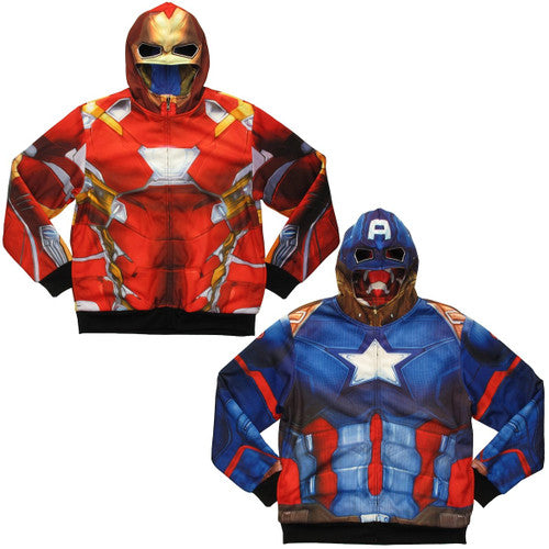 Marvel Captain America Iron Man Reversible Hoodie