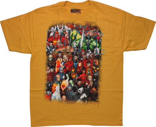 Marvel Group Shot Gold Youth T-Shirt