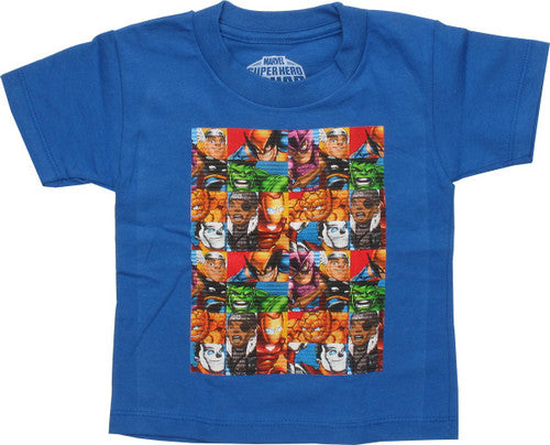Marvel Hero Squad Geometry Blue Toddler T-Shirt