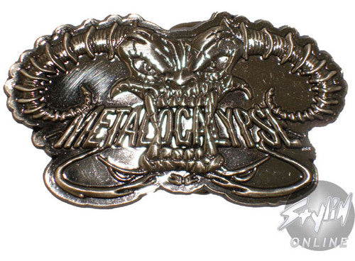 Metalocalypse Logo Belt Buckle in Silver