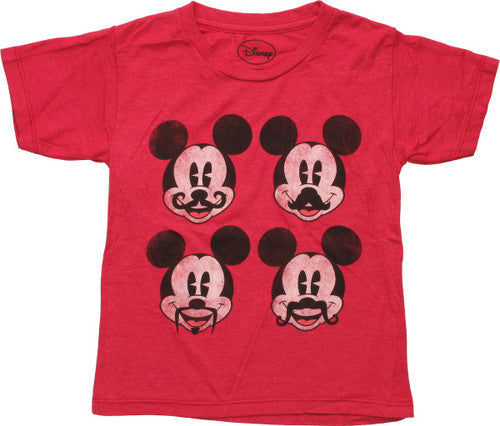 Mickey Mouse Four Mustaches Distress Toddler Shirt