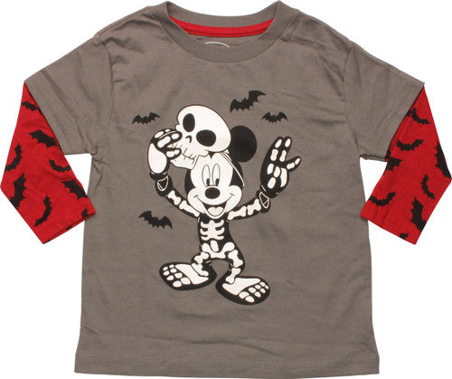 Mickey Mouse Skeleton Long Sleeve Infant T-Shirt