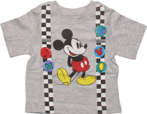 Mickey Mouse Suspenders and Pins Infant T-Shirt