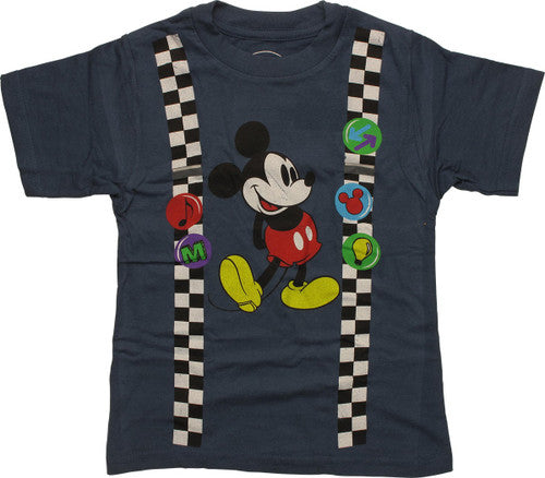 Mickey Mouse Suspenders Pins Toddler T-Shirt