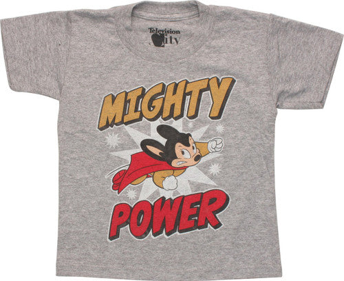 Mighty Mouse Mighty Power Gray Toddler T-Shirt