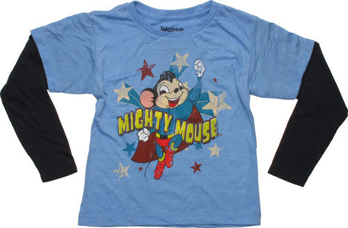 Mighty Mouse Patriotic Long Sleeve Toddler T-Shirt