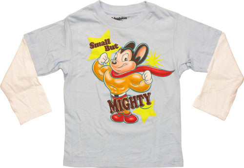 Mighty Mouse Small But Mighty Long Sleeve Toddler T-Shirt