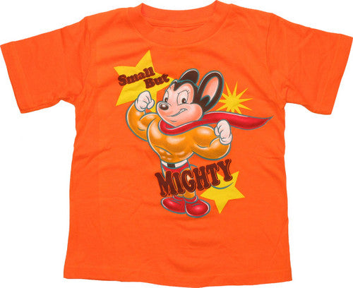 Mighty Mouse Small But Mighty Orange Toddler Shirt