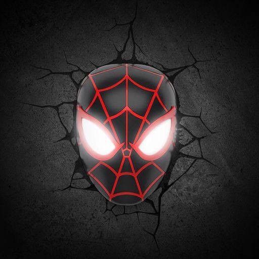 Marvel Spider-Man Miles Morales Face 3D LED Lamp