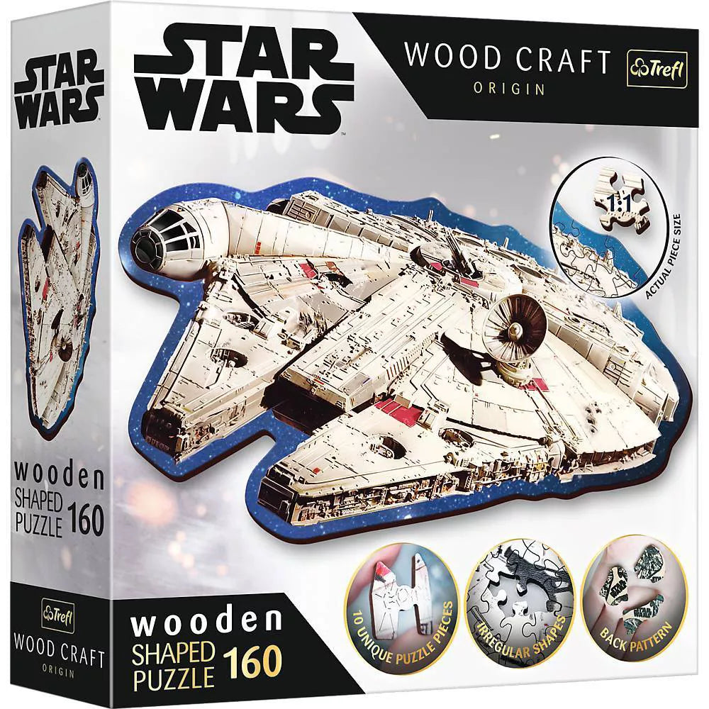 Star Wars Millennium Falcon Wooden Shaped 160pc Puzzle